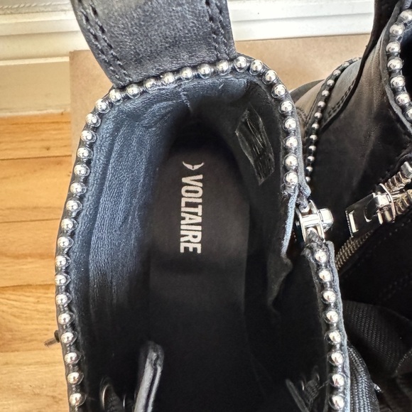 NWT Zadig & Voltaire Laureen Roma Round Toe Leather Low-Heel Boots Sz 38 - Picture 14 of 16